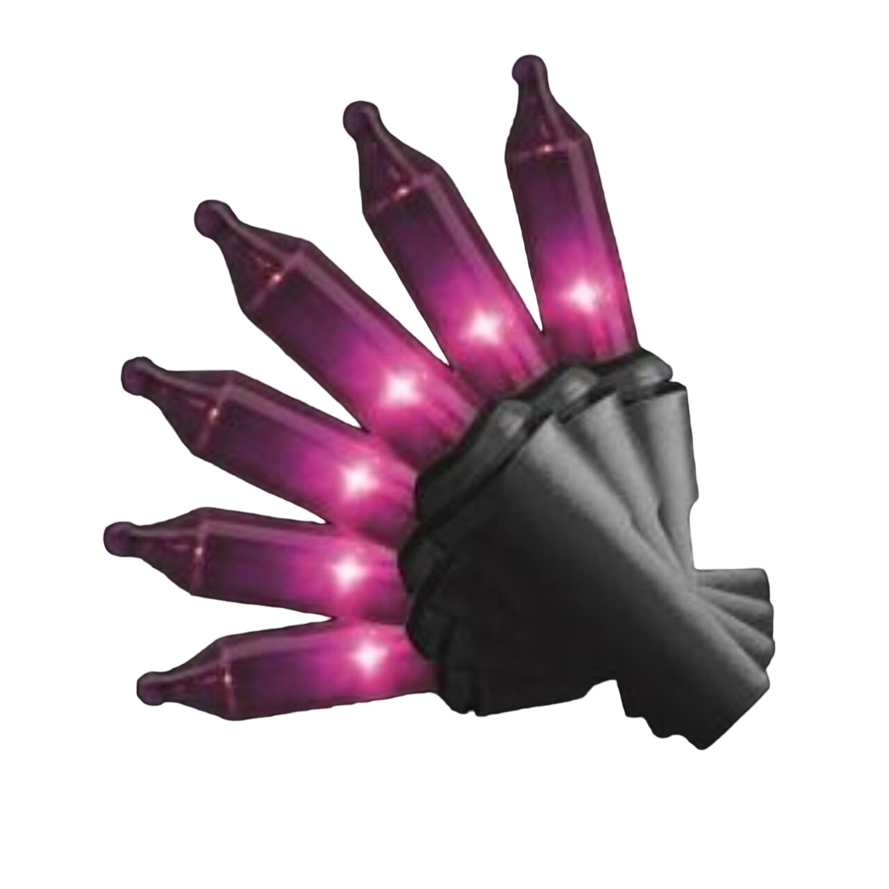 CC Christmas Decor Mini Christmas Light Set - Purple - 22 ft Black Wire - 100ct